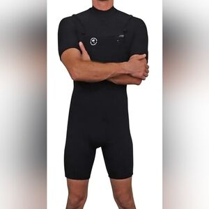 NWOT Ho Stevie! Mens Short Sleeve Short Leg Surf Wet Suit, Warm 2mm Neoprene, LS